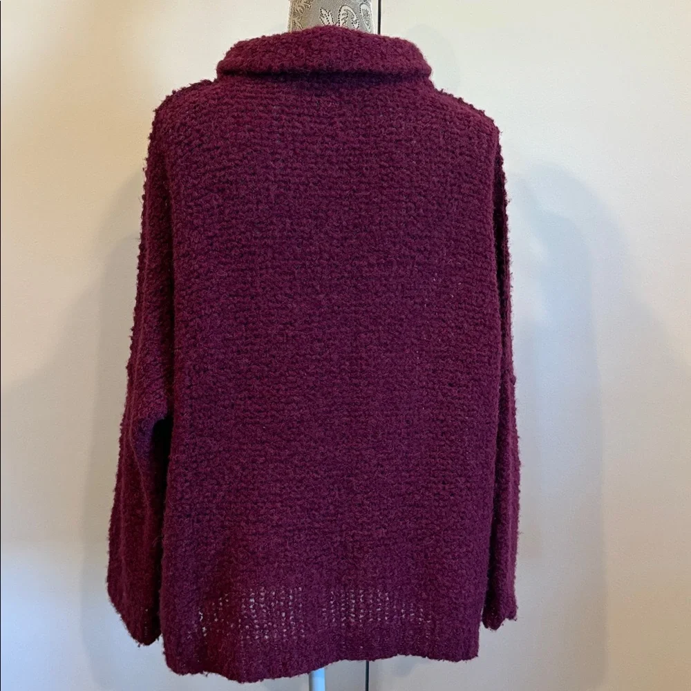 Free People She’s All That Alpaca Sweater Oversized Tunic Cowl Mock Neck XS